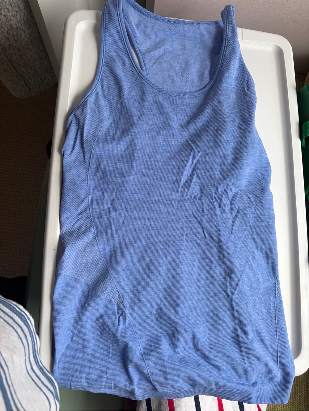 SWEATY BETTY LONDON Blue Racerback Workout Tank, amazing worn condition, size L